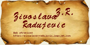 Živoslava Radujević vizit kartica